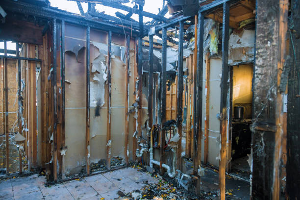 Professional Fire Damage Repair technician working in Tye, TX